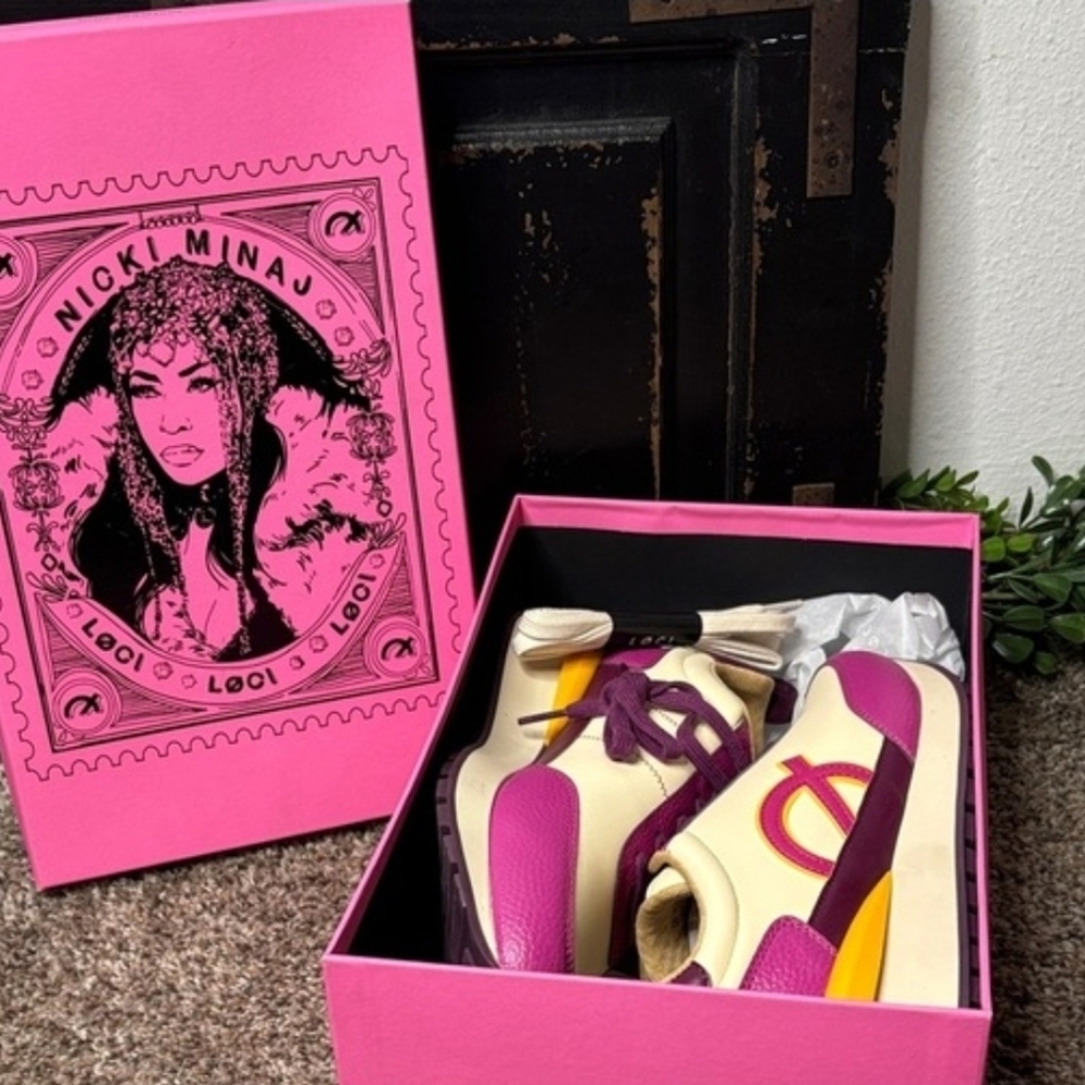 Nicki Minaj Pink and Cream Sneakers Can Fit Womens 8-8.5!